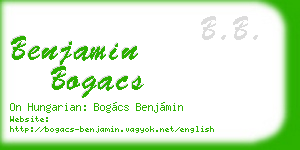 benjamin bogacs business card