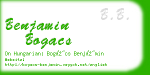 benjamin bogacs business card